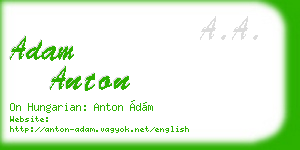 adam anton business card
