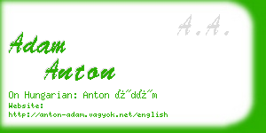 adam anton business card